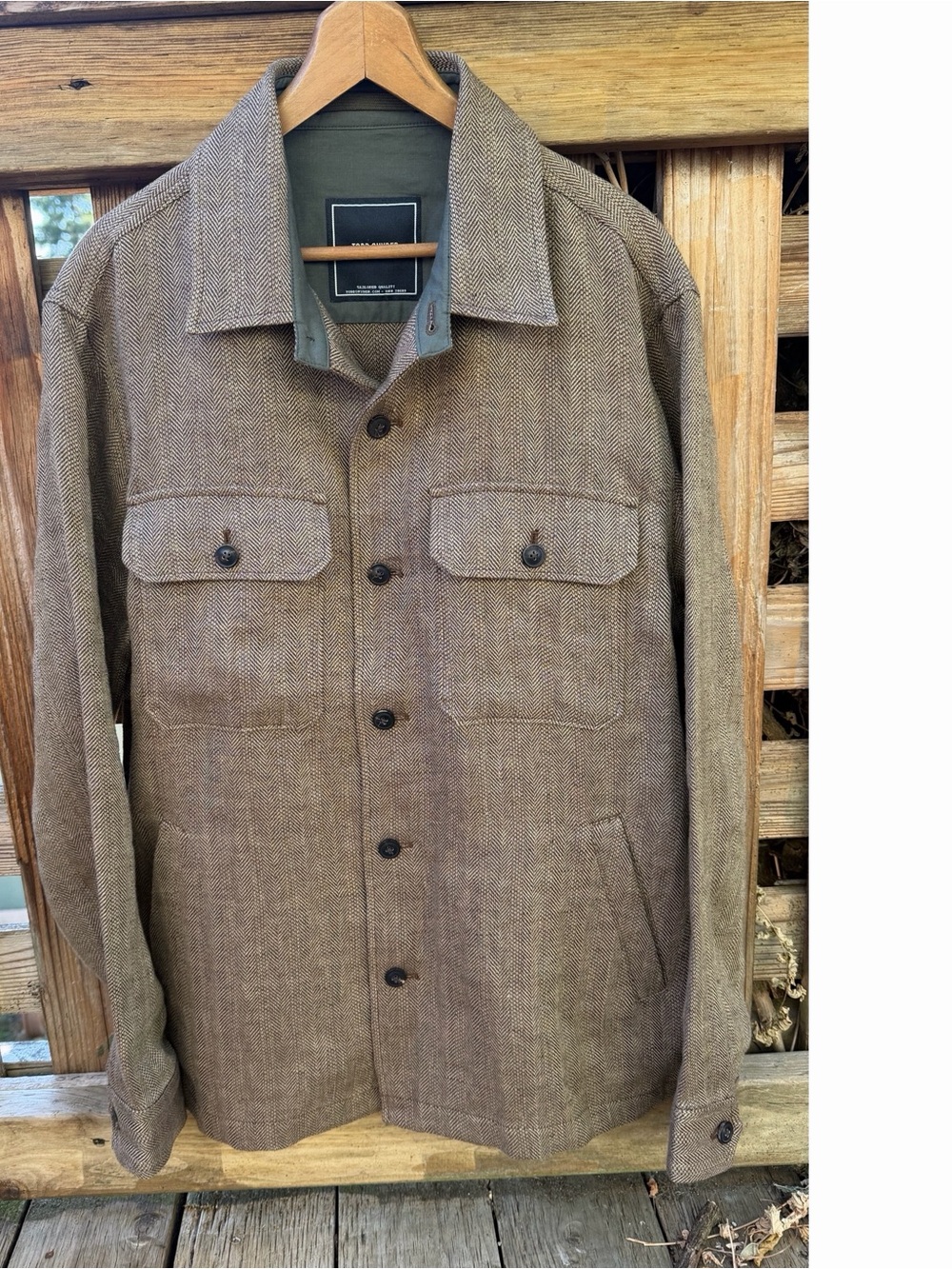 Todd Snyder Linen Herringbone Shirt Jacket EUC
